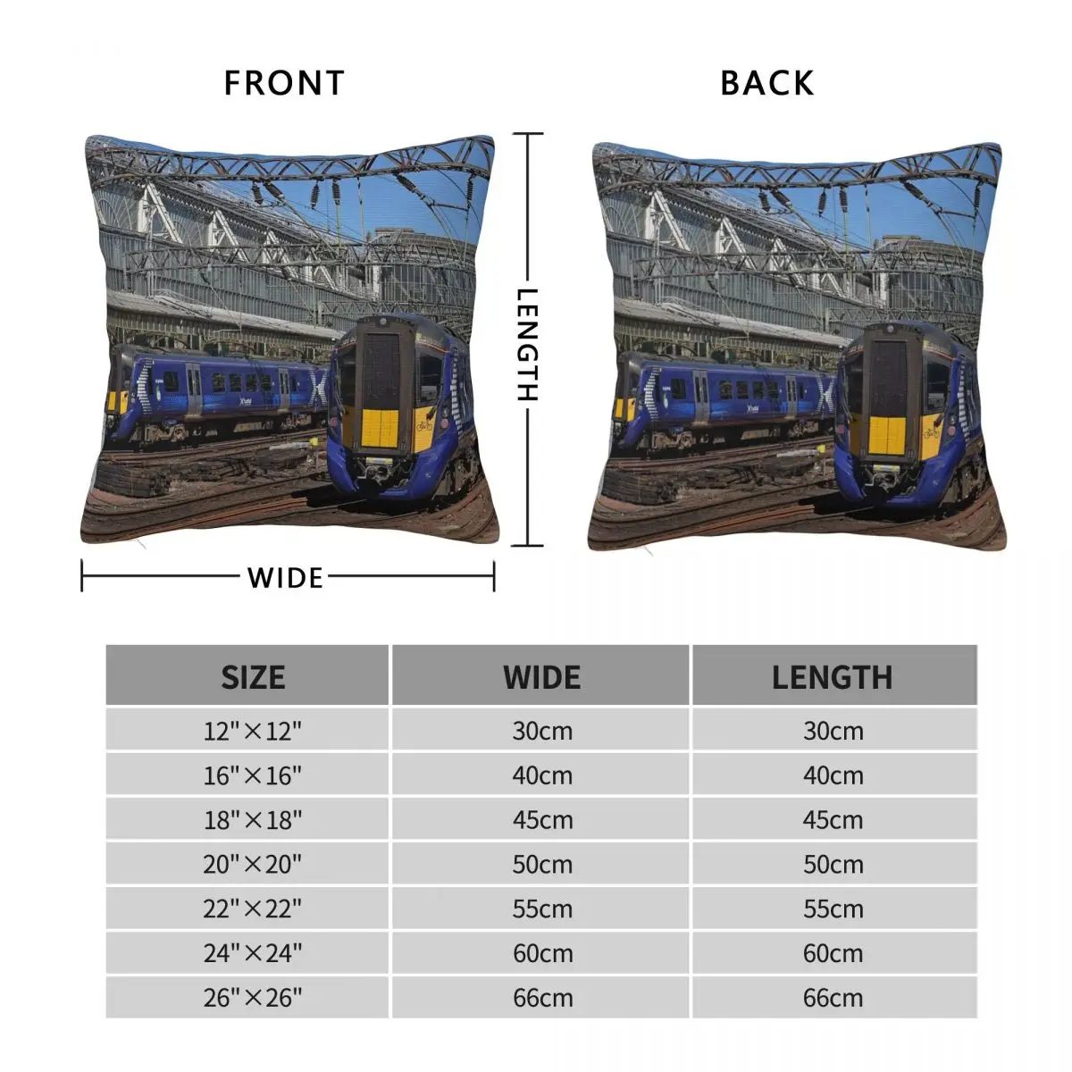 Scotrail Class 380 Trains Glasgow Central Square Pillowcase Polyester Linen Velvet Creative Decor Home Cushion Cover Wholesale