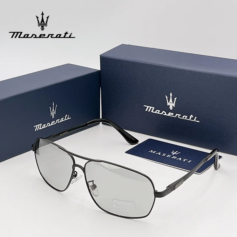 

Новые поляризационные солнцезащитные очки MASERATI, роскошные унисекс очки для мужчин и женщин, фотохромные линзы, солнцезащитные очки для вождения, очки-авиаторы, мужские очки с защитой от ультрафиолета UV400