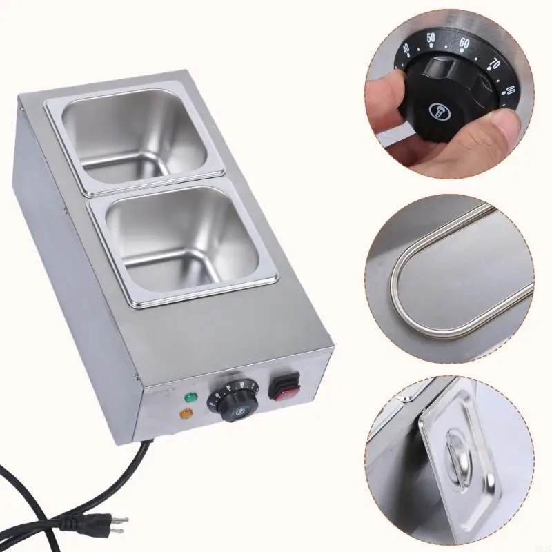 U1JE Double Basin Electric Chocolate Melter Machine Melting cho nhà