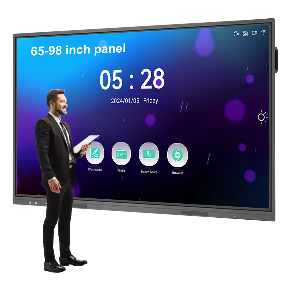 65 Inch Interactive Flat Panel Smart Board With High-Precision  For Education, Business, Meeting