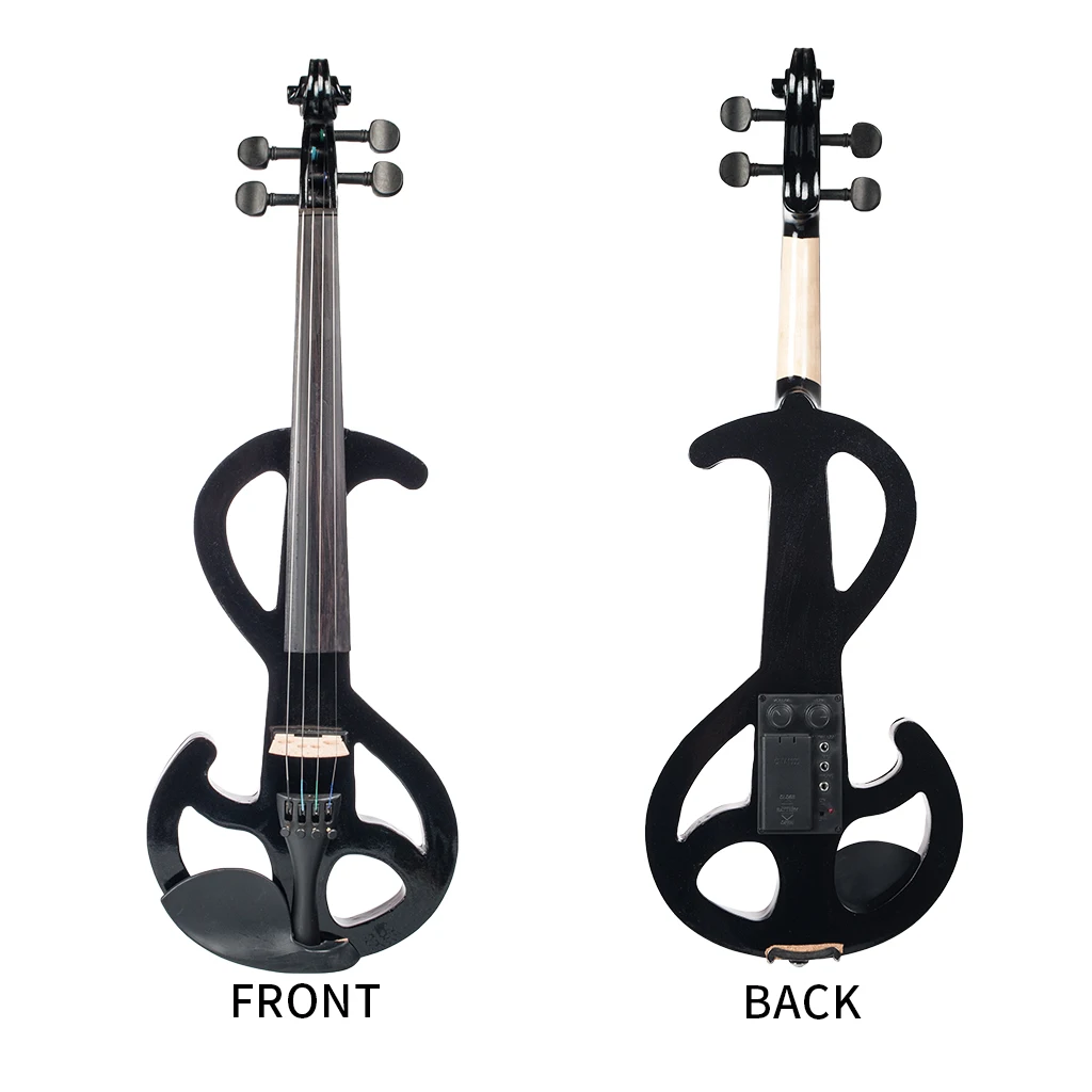 

1 SET 4/4 Size Fiddle Silent Violino Violins With Case Bow Strings Solid Wood Electric Violin For Beginner Students