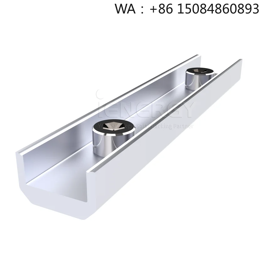 Metal Roof Aluminum Solar Rail Connector, PV Structure Accessories, Auxiliary Solar Energy Hardware Parts for Solar Panel Rail A
