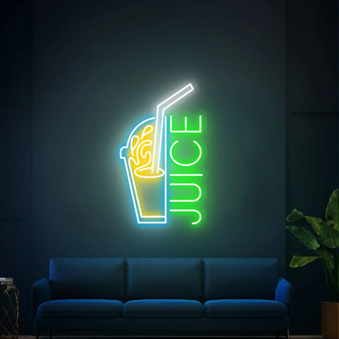 Juice Neon Sign Juice Design Bar Club Wall Art Hangning Business Coffee Shop Personalized Wedding Teens Kids Night Lights Neon