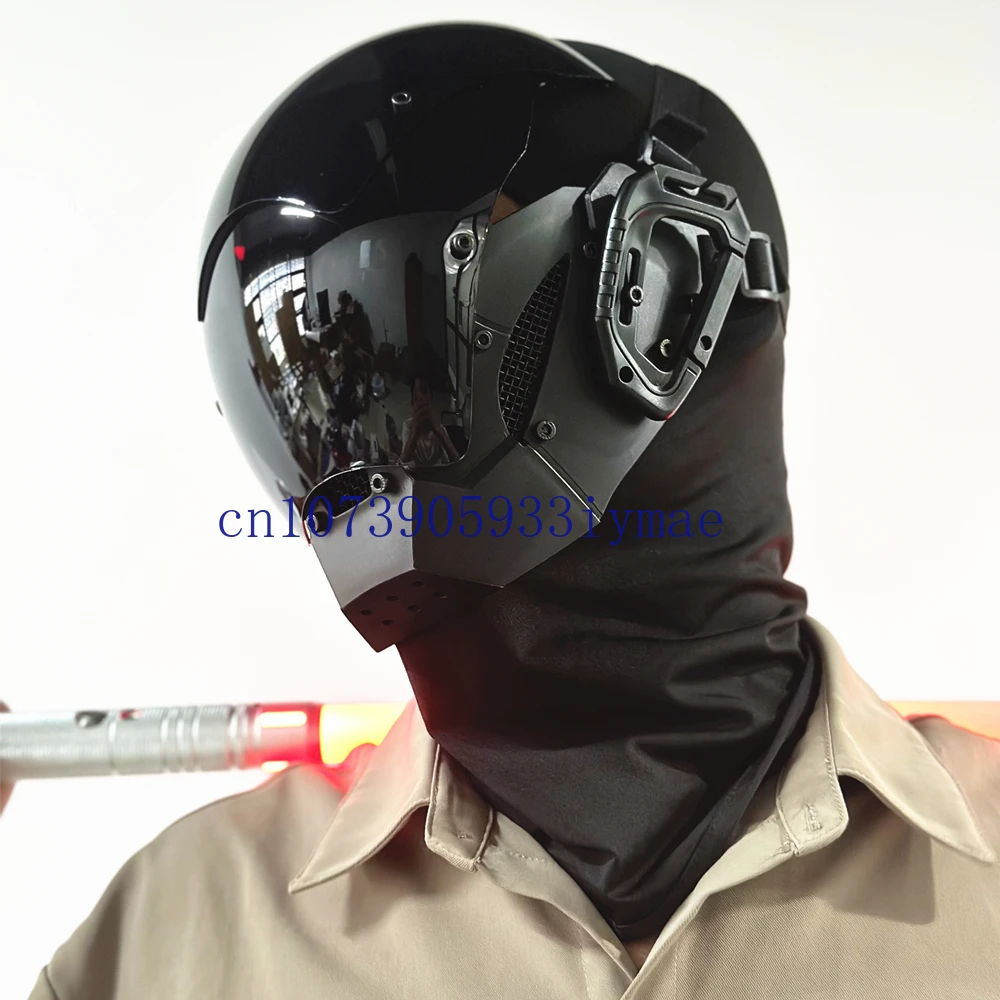 Cyberpunk Mask Handmade Custom Naked Helmet COS Music Festival Full Face Performance Mask