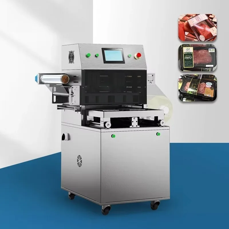 Electric Semi Automatic Heat Sealer for Food Tray Lunch Meat Disposable Paper Wood Packaging Custom