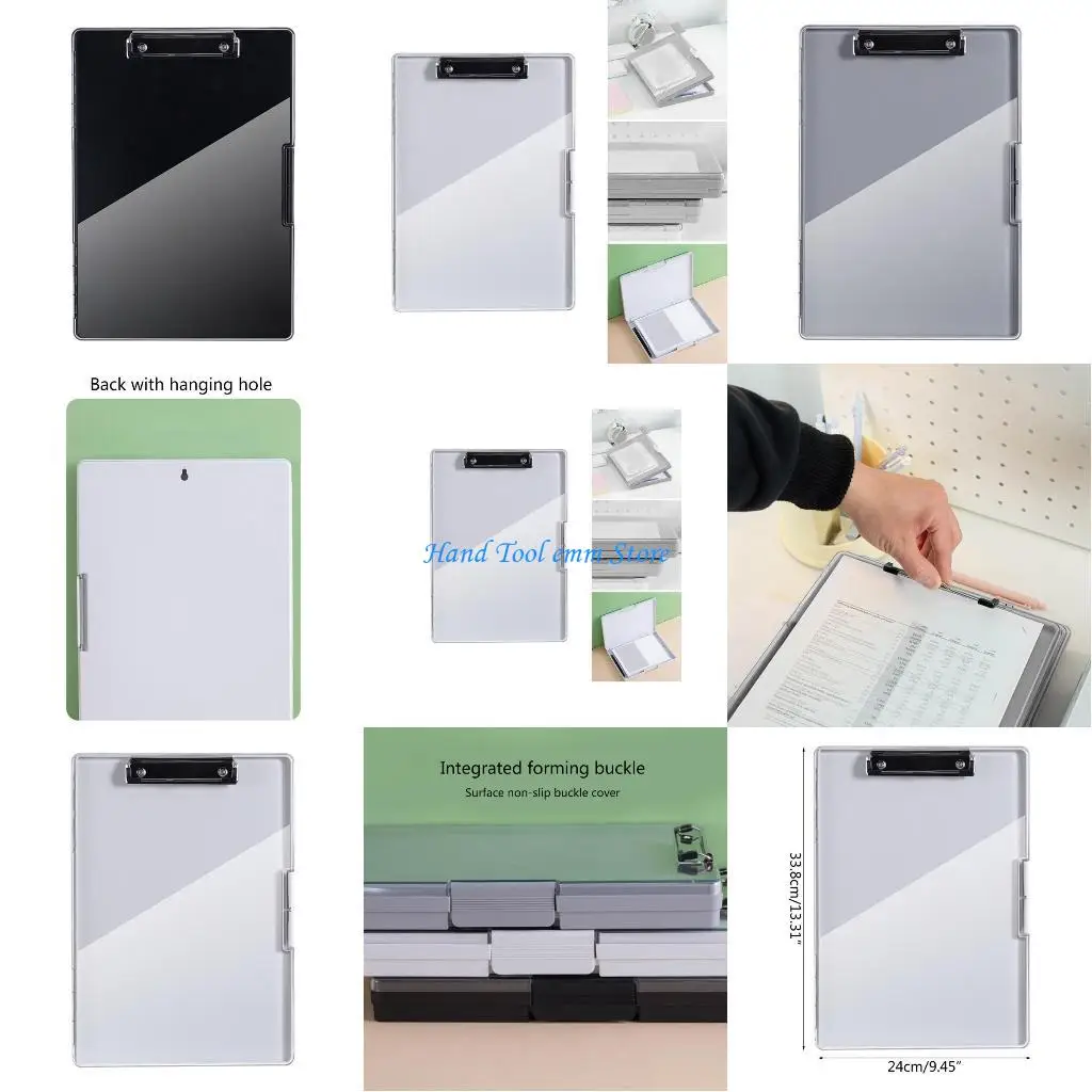 

H37F Clipboard Storage Box Clipboard Cases Clipboard with Separate Pen Compartment