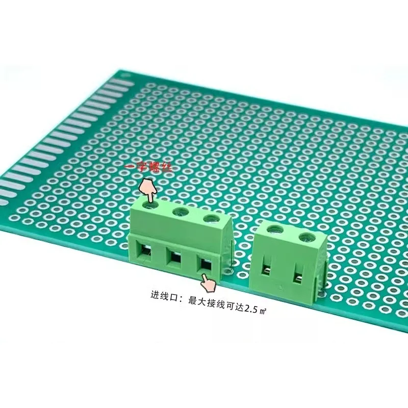 10pcs Screw type PCB terminal 128-7.5mm/7.62mm straight pin 2P/3P terminal can be spliced 300V/15A