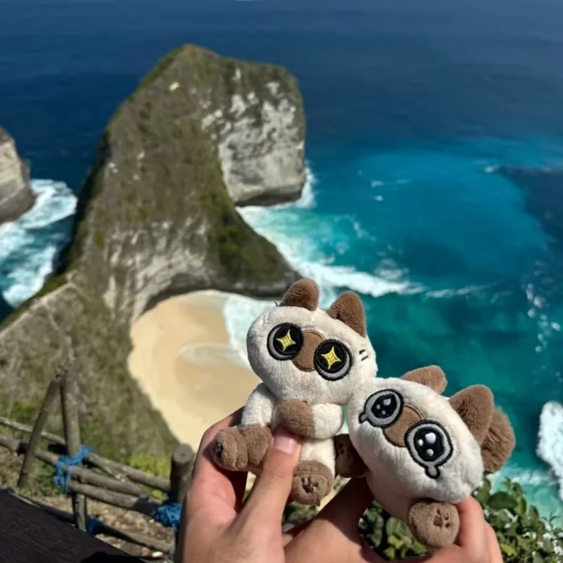 جديد شركة Azukisan'S أفخم المفاتيح قلادة الكرتون سيامي القط أنيمي الطرفية ظهره ديكور اللعب عيد الميلاد اللعب الهدايا