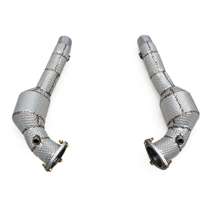 

Custom Catted Header Downpipe With 200 Cells Catalyst For Ferrari California 4.3L 2009-2014 SS304 With 200 Cells Catalyst