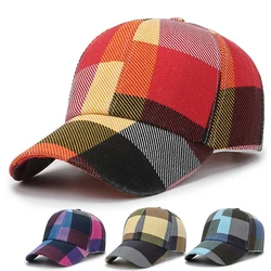 New Spring Summer Women Men Plaid Baseball Caps Outdoor Cool Lady Male Sun Cap Hat For Women Men Fashion