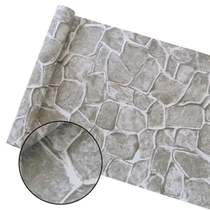 Zelfklevende PVC geplaveide behang roll 0.45x10 m