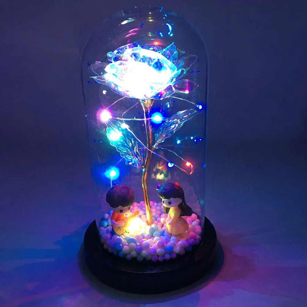 

1 шт. Светодиодная лампа-фольгированная купольная лампа в форме розы/гитары/парной статуэтки, высокая яркость, для дома и вечеринок