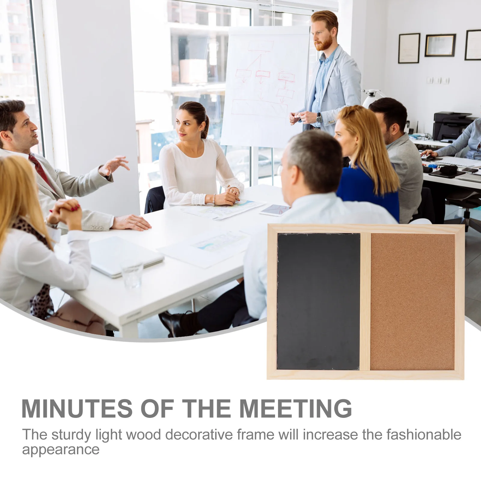 1Set Cork Message Board Practical Hanging Bulletin Board for Home School Office Note Display Organizer