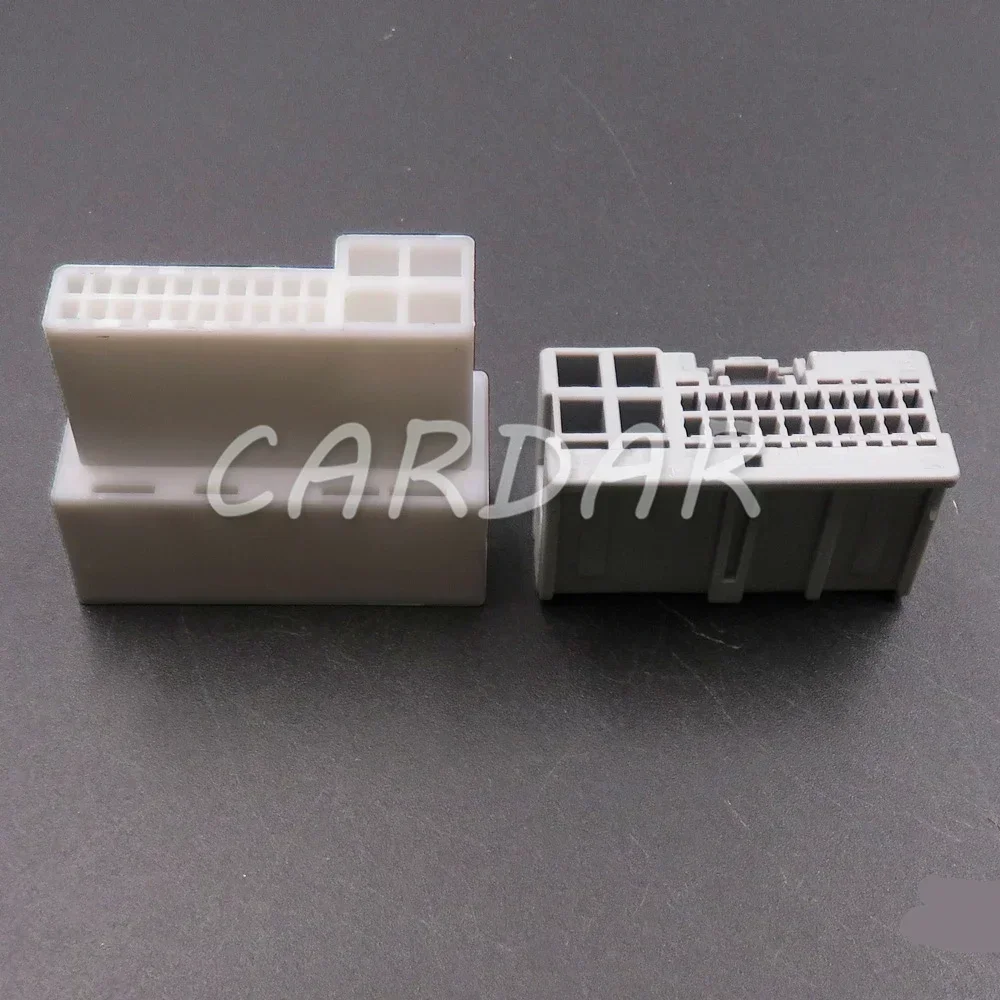 1 Set 24 Pin Automobile Electrical Connector Assembly AC Assembly Car Unsealed Adapter Auto Wire Cable Unsealed Hybrid Socket
