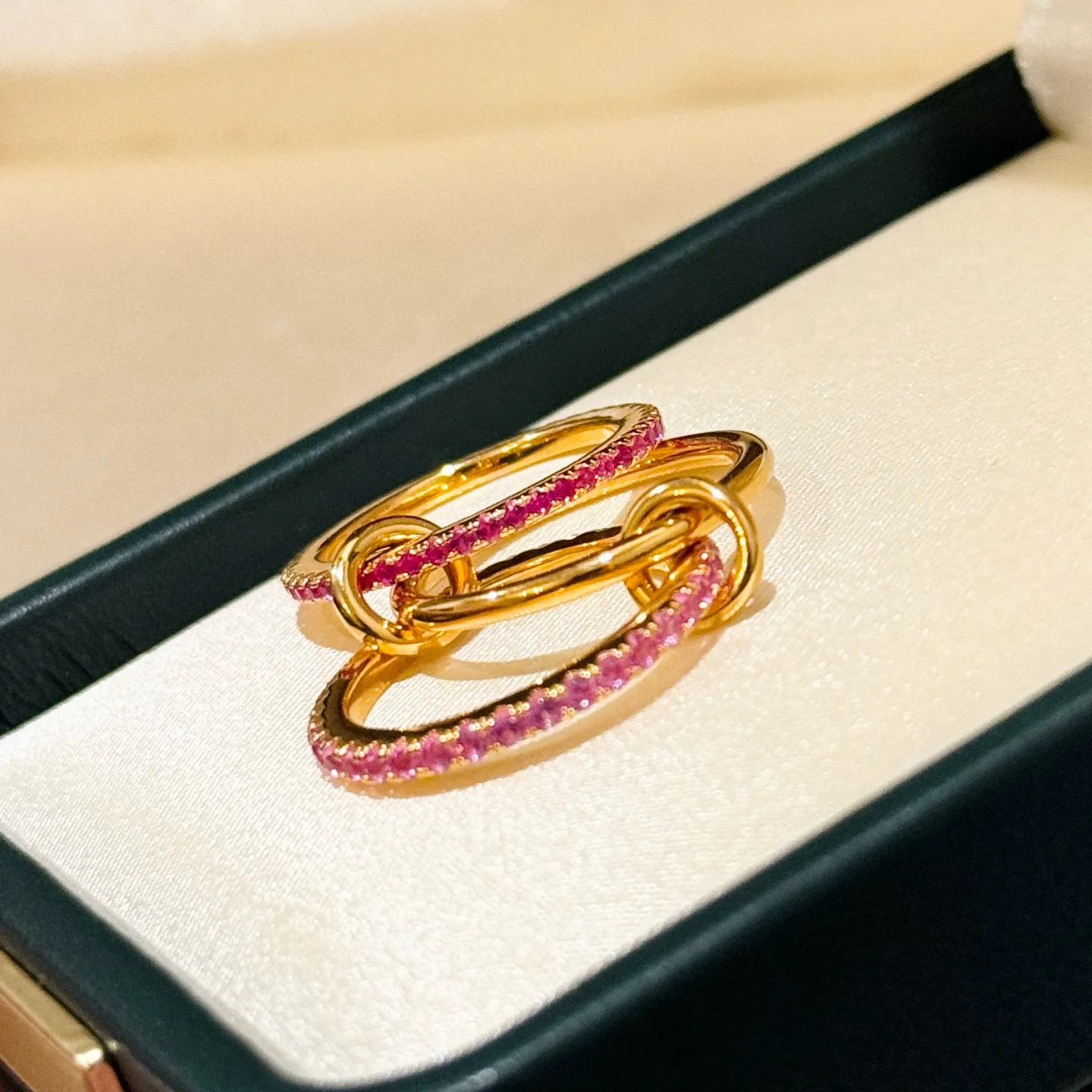 

Кольцо «три в одном» из 100% стерлингового серебра 925 пробы с инкрустацией цирконом для женщин, ювелирные изделия