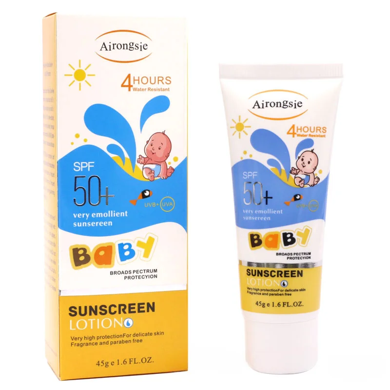 Baby Sunblock Cream Protect and Sensitive Sun Screen Lotion SPF 50  Refreshing Sunblock Kids Sunscreen for Sensitive Skin