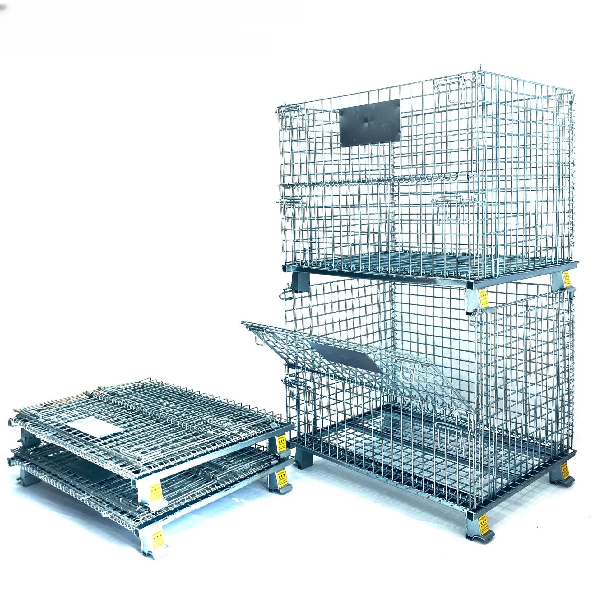 

Складная клетка для хранения, железный каркас с поворотным механизмом, клетка для хранения железной корзины можно сложить и штабелировать высокую.