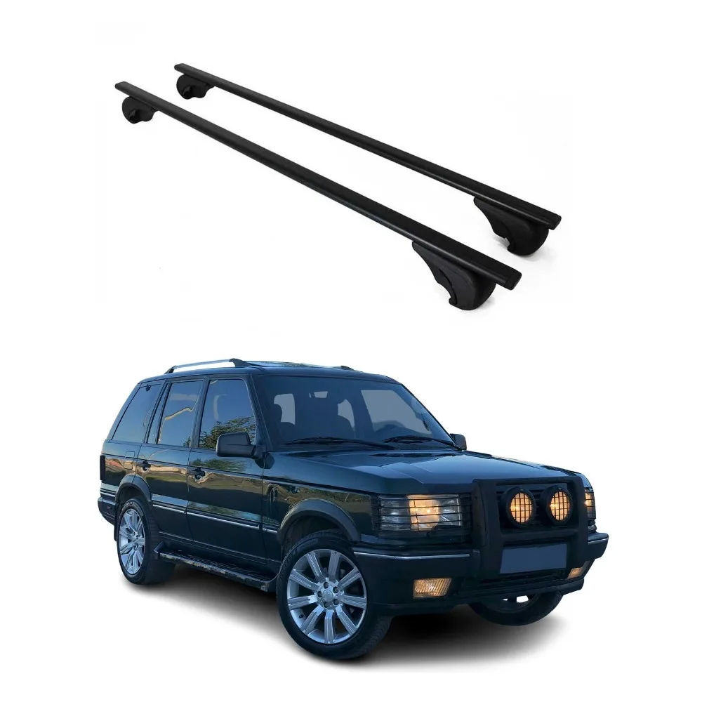 Enhance the car's luggage carrying capacity,Roof Racks Cross Bars Carrier Durable for Land Rover Range Rover 1994-2002 Black