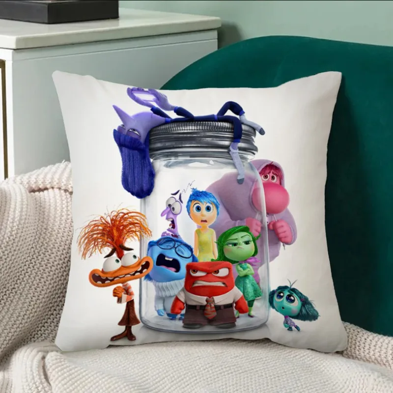 Disney Inside Out 2 Graphics Printed Pillow Case Anime Cute Cushion Cover Cartoon Creative Pillowcase Fashion Pillowslip 45x45cm