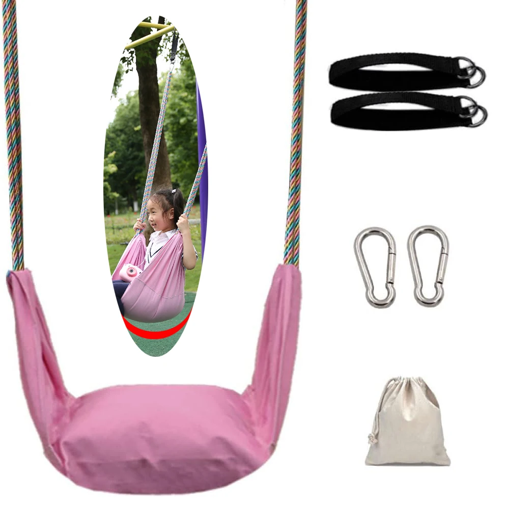 Zwaar uitgevoerd peuter buiten schommel speelgoed tuin boom touw stoel met wattenschijfje regenboog hangend binnenmeubilair voor kinderen cadeau