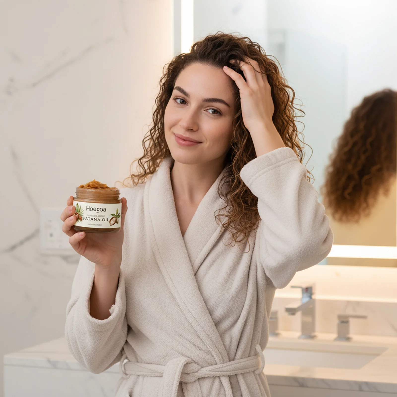 

Batana Hair Mask - Softens Hair Tames Unruly Frizz Smoothes Surfaces Nourishes Strands Enhances Hair Manageability