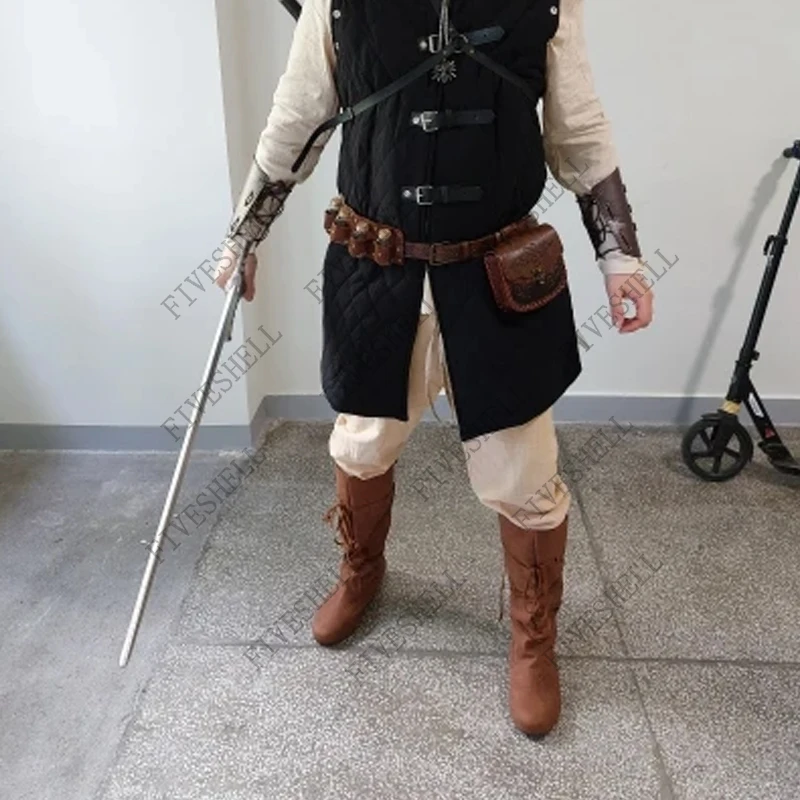 Średniowieczny strój wikingów Retro męskie buty rycerskie Larp Skórzane buty PU Nordycki wojownik Cosplay Fantazyjne buty na karnawał Anime