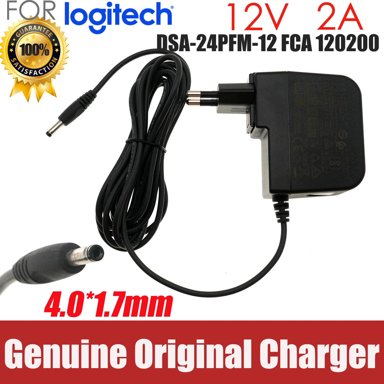 Genuine Power Adapter DSA-24PFM-12 12V 2A 24W for Logitech Logi Camera CC4900e CC5000e CC4000e Power Supply