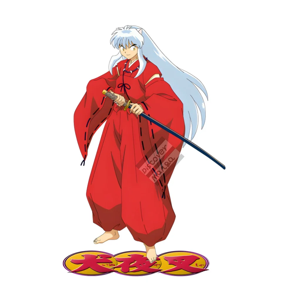 Anime Figure Inuyasha Sesshoumaru 15cm Acrylic Standing Sign Model Quadratic Sided Plate Desk Decor Fans firend Toy Gift