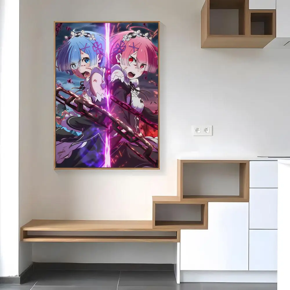 R-Re Zero Rem Anime Poster Paper Print Home Living Room Bedroom Entrance Bar Cafe Art Painting Decoration