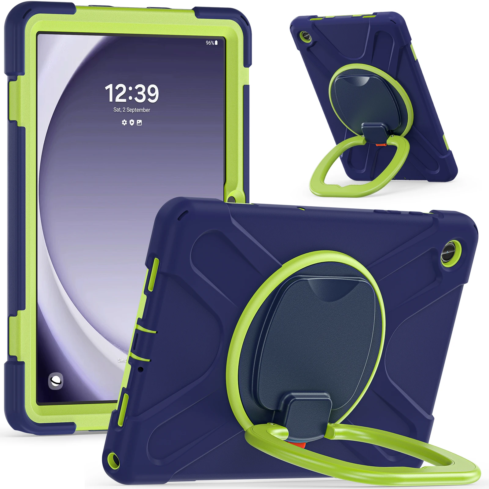 

Для Samsung Galaxy Tab A9 Plus S9 FE S8 S7 S6 Lite 2024 2022 полноразмерный ударопрочный поворотный ремешок с кольцом для рук подставка чехол для планшета