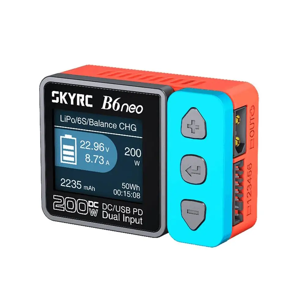 SkyRC B6neo Smart Charger DC 200W PD 80W 10A DC/PD Dual Input Battery Balance Charger Spare Parts SK-100198