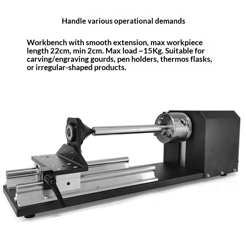 Cyclmotion CNC Laser engraving irregular shape auxiliary fixture telescopic tool degree rotating shaft chuck tail top platform