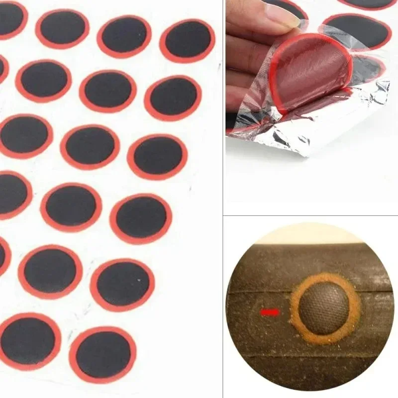 

Car Tire Repair Patches Round and Square Rubber Patches Suitable Bicycle Tire Inner Tube Puncture Repair Tool 25/35mm