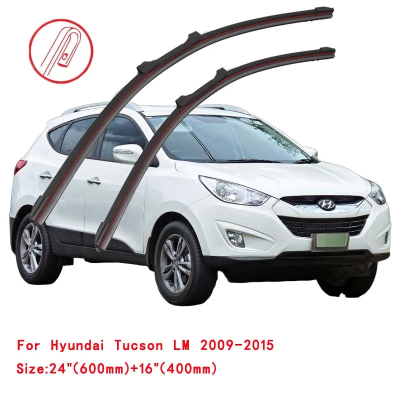 For Hyundai Tucson JM LM TL IX SUV 2004 2005 2006 2007 2008 2009 2010 2012 2015 2016 2018 2020 DoubleRubber Car Windshield Wiper