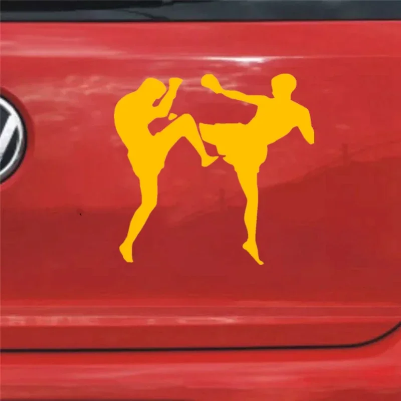 Taekwondo Pattern Vinyl Car Sticker Black White Multi Color PVC Waterproof Sunscreen Decal 15x14cm Multiple Sizes Auto Decor Ac
