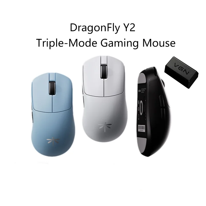 

VGN Y2 Ultra Gaming Mouse Dragonfly Double 8k Return Rate Paw3950 Ultra-Lightweight Wireless Pc Triple-Mode Connection Notebook