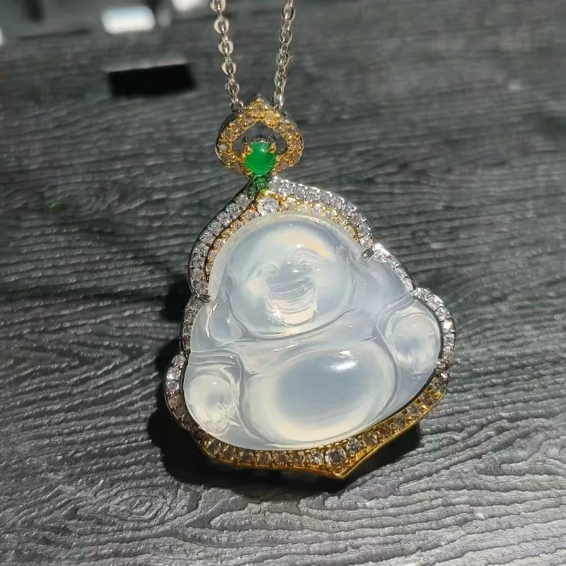 

Подвеска из халцедона с высокой биндингом, новый китайский агат, новый большой наклеенный Будда, сравните с подвеской