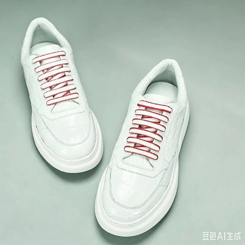 2026 new arrival Fashion Crocodile Skin causal shoes men,male Genuine leather sneakers PDD813 view 2