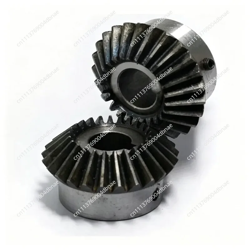 2Pcs bevel gear bevel gear/standard hole bevel gear/90 degrees/45 steel/quenching/screw hole fixing