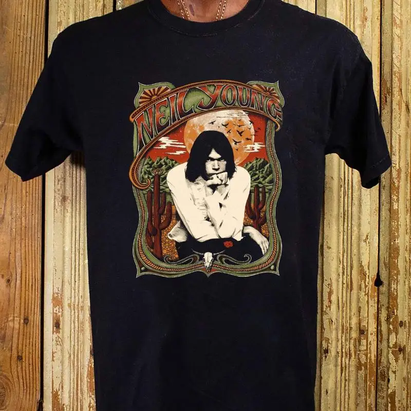 Neil Young 70's Tribute Cotton T Shirt XL