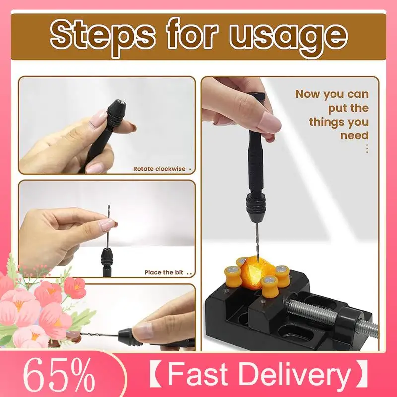 

A61Z Deals Hand Drill Bits Set Accessories Pin Tools For Resin Plastic Wood Keychain Pendant Jewelry Making