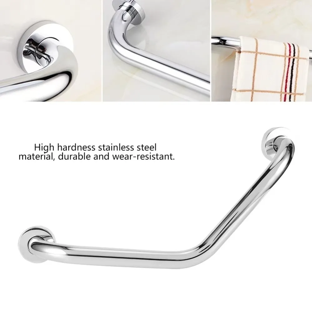Stainless Steel Bathroom Handrails Thicken Non-Slip Grip Bathroom Balance Bars Advanced Auxiliary Balance Support Grab Rail