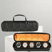 Boîte de rangement pour montres pour hommes, étui de voyage portable pour montres, support de présentation pour montres-bracelets avec système anti-déplacement 2