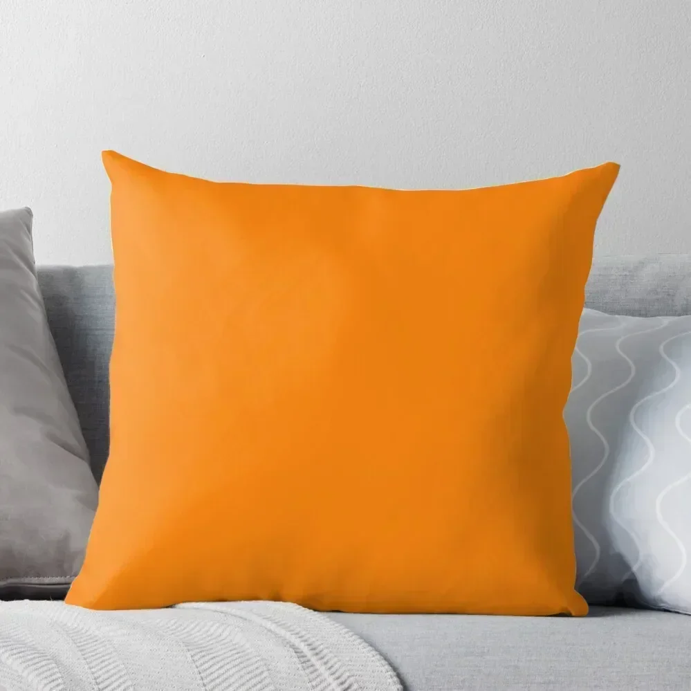 PLAIN BRIGHT NEON FLUORESCENT ORANGE - OVER 60 ORANGES IN THE OZCUSHIONS RANGE Throw Pillow Elastic Cover For Sofa pillow