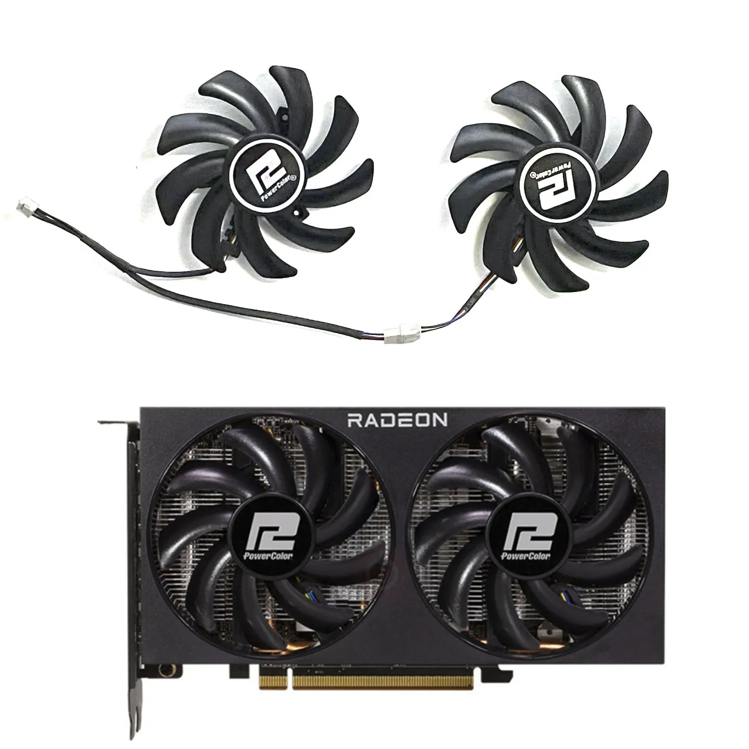 New For POWERCOLOR RX 5700 XT 6500XT 6600 6600XT 5700XT 6700 6700XT Fighter Competitive versiGraphics Card Replacement Fan