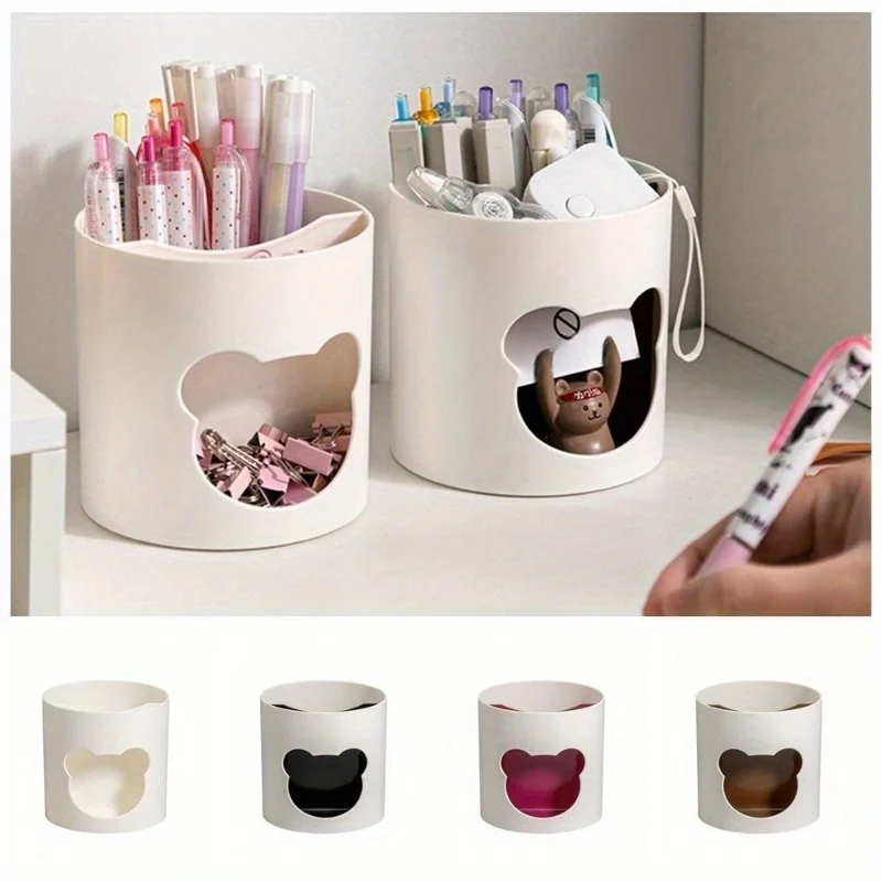 

1pc Kawaii Pen Holder Multifunction Holder Container Desktop Organizer Office Supplies Stationery Pencil Box