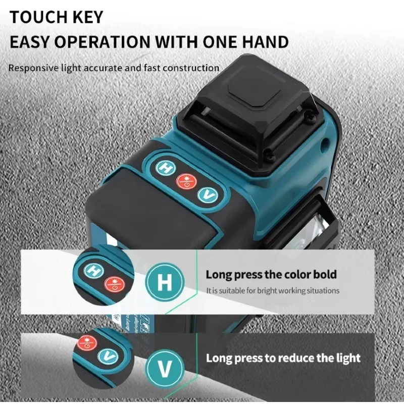 Original Makita 3D-4D 16 Line High-precision 360 ° Horizontal Vertical Green Laser Level, Wall Mounted Portable Power Tool