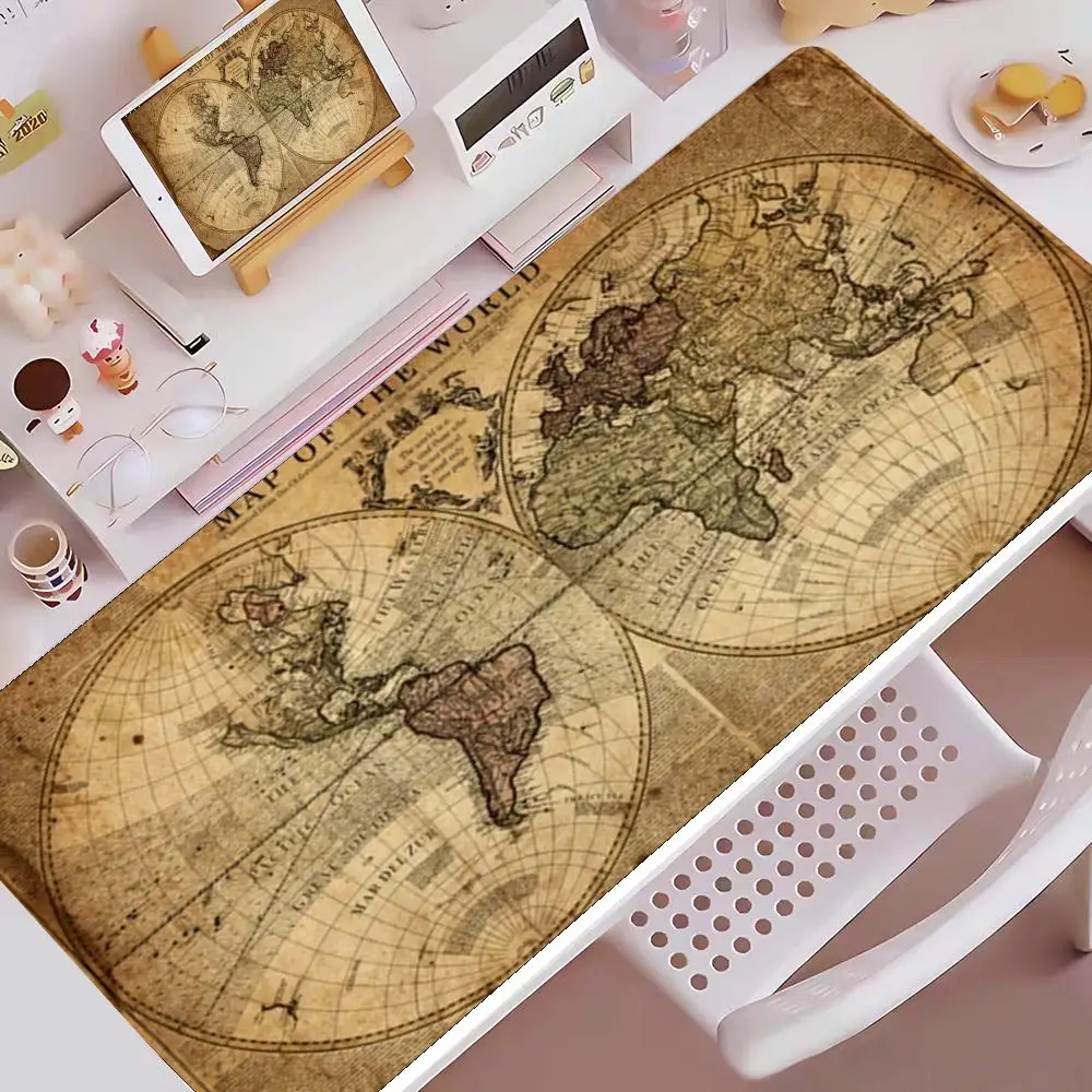 

Коврик для мыши с картой мира, игровой коврик для мыши для киберспорта, большой персонализированный коврик для стола, коврик для клавиатуры и мыши