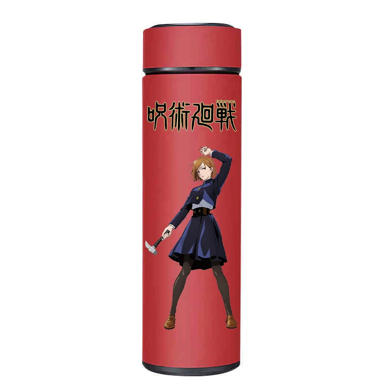 Jujutsu Kaisen Anime Thermos Caneca, Satoru Gojo Kugisaki Nobara Itadori Yuji, Alta Capacidade 304 Copo De Água De Aço Inoxidável, Presente, 500 ml