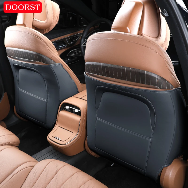 For Mercedes Benz E Class W214 E260 E300 Car Rear Seat Anti Kick Protective Pad Interior Decoration Modification Acccessories